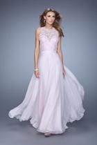 La Femme - 20638 Illusion Jewel A-line Gown