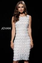 Jovani - 50785 Sleeveless Bedazzled Bateau Neck Sheath Dress