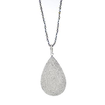 Mabel Chong - Pave Diamond Rain-drop Necklace
