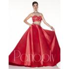 Panoply - Two-piece Classy Illusion Crystal Choker Ball Gown 14802