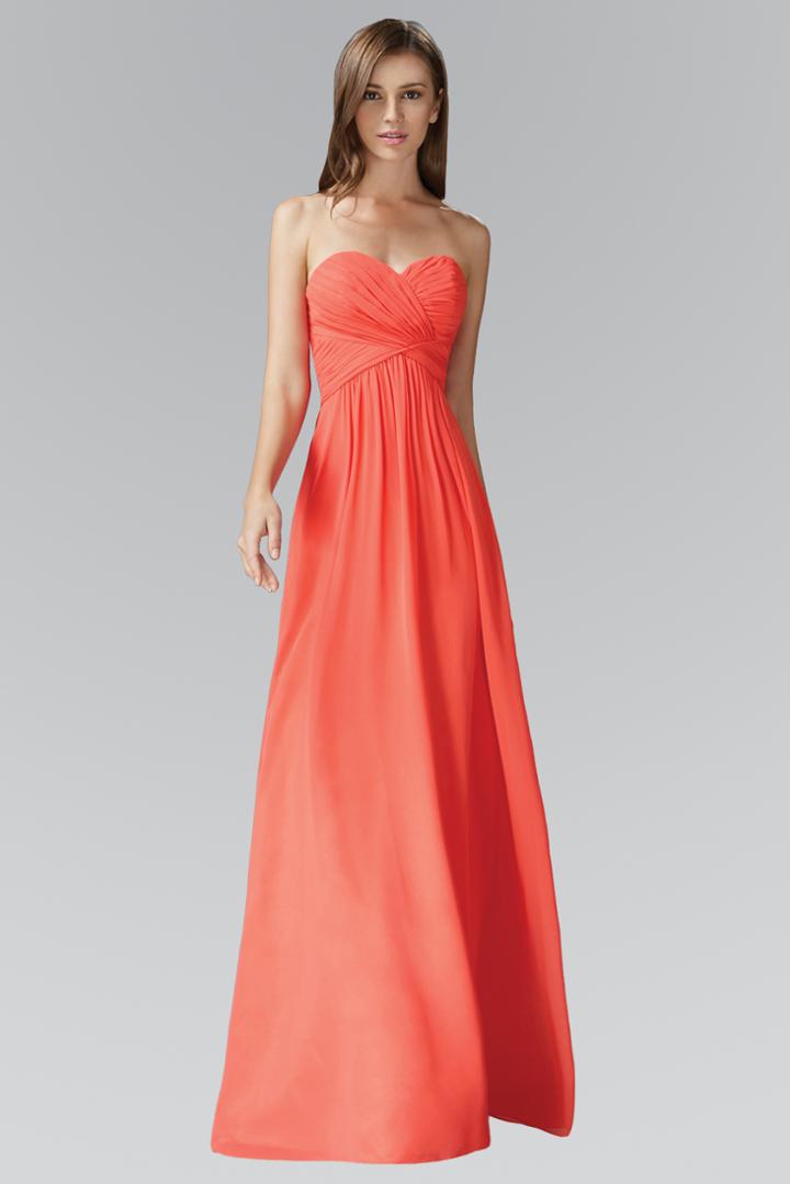 Elizabeth K - Ruched Sweetheart Corset A-line Dress Gl2164