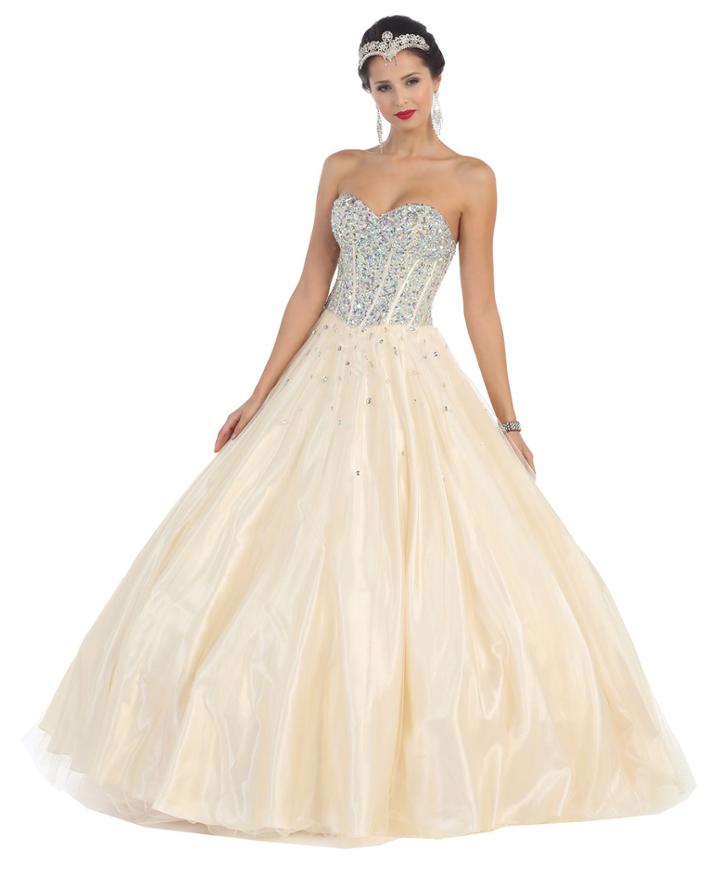Crystal Crusted Corset Ball Gown