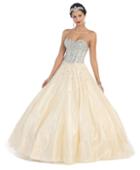 Crystal Crusted Corset Ball Gown
