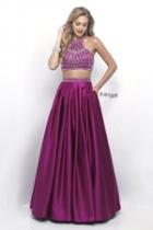 Intrigue - Two-piece Embellished Crop Top A-line Evening Dress 294