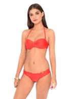 Luli Fama - Cosita Buena Underwire Push-up Bandeau In Luli Red (l176083)
