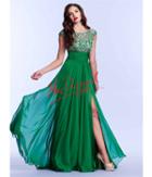 Cassandra Stone - 10008 Dress In Emerald Green
