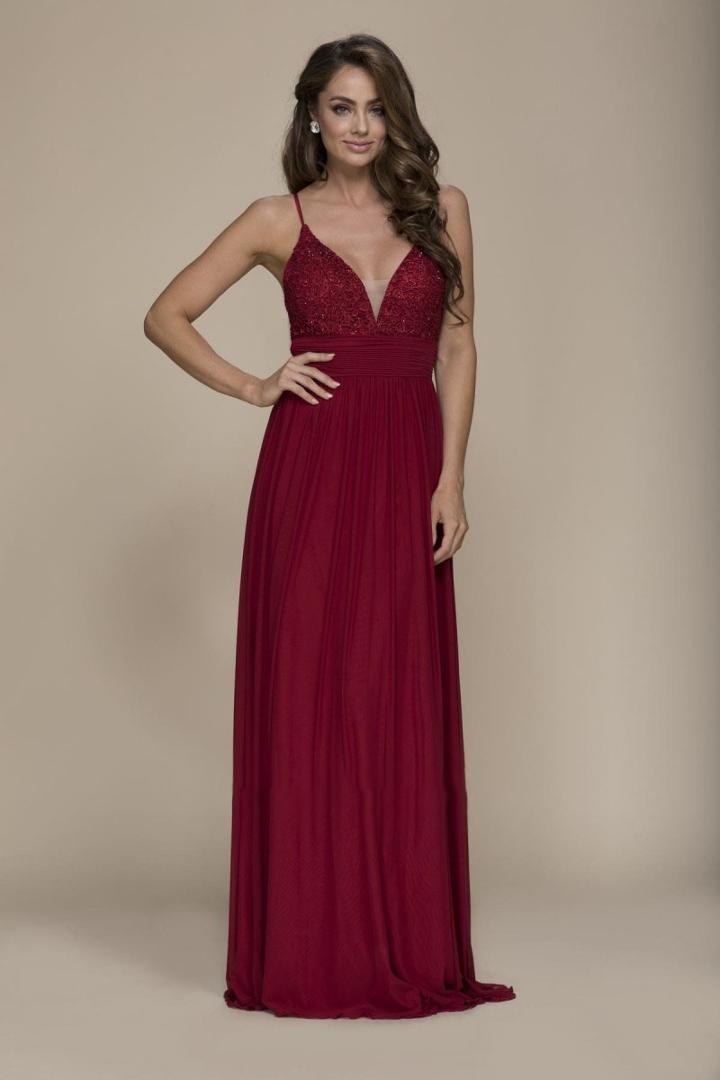 Nox Anabel - A070 Ornate Bodice Empire A-line Gown