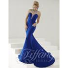 Tiffany Designs - Regal Jewel Illusion Trumpet Long Evening Gown 16168