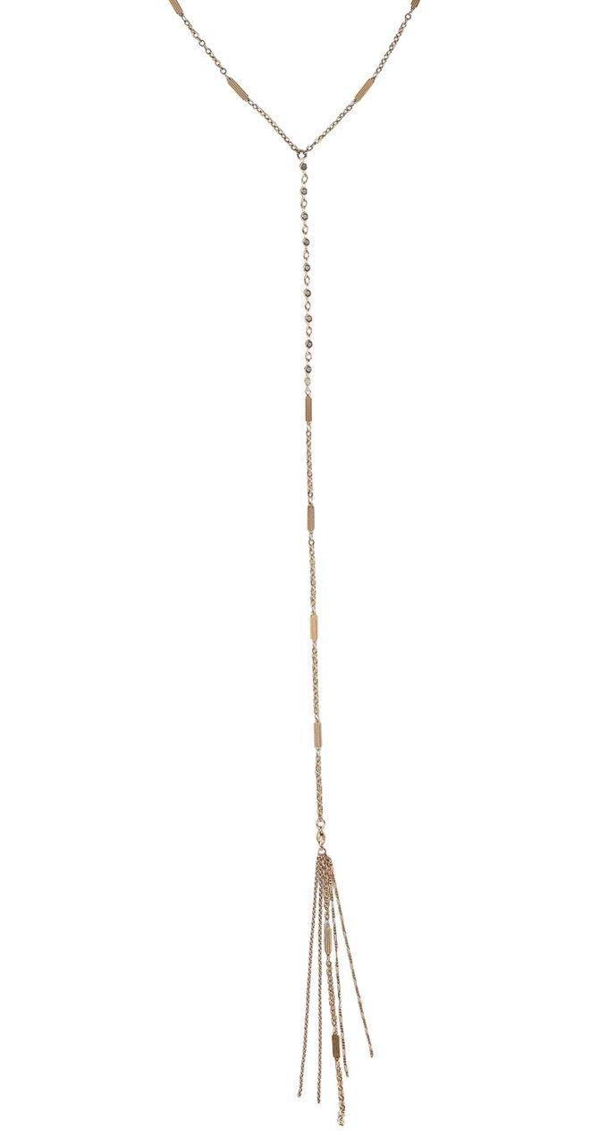 Heather Gardner - Desert Sunshine Lariat In Gold Or Silver W/ Black Diamond Crystal