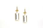 Tresor Collection - 18k Yellow Gold Earring With Crystal Quartz And Champagne Diamond