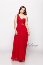 Milano Formals - Sleeveless Sweetheart Neckline With One Shoulder Strap Gown E1502