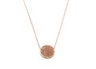 Tresor Collection - 18k Rose Gold Necklace With 20mm Signature Diamond Logo