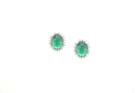 Tresor Collection - 18k White Gold Earring With Emerald & White Sapphire Default Title