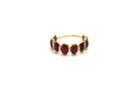 Tresor Collection - Ruby Oval Ring Band In 18k Yellow Gold