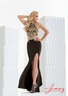 Jasz Couture - 5692 Dress In Black Gold