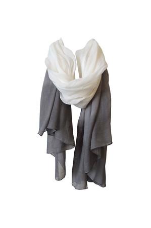 Lov Project Dip Dye Scarf In Grey
