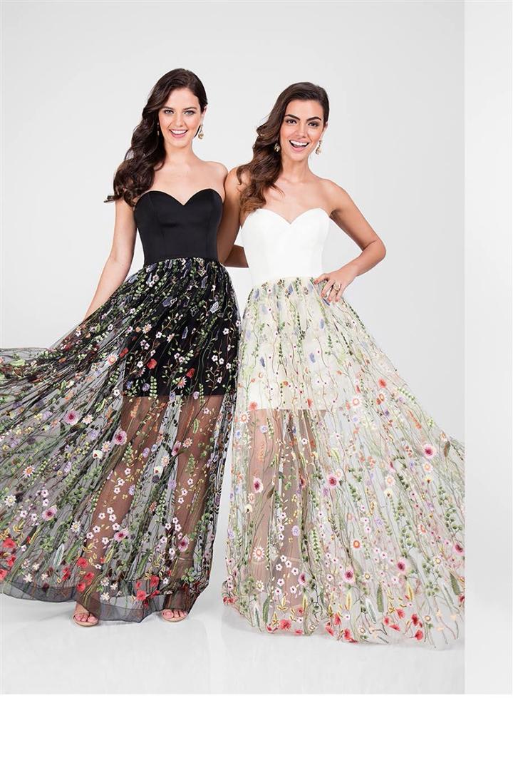 Terani Prom - Strapless Sweetheart Floral Embroidered Dress 1711p2869