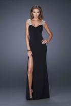 La Femme - 20435 Crystal Beads Sweetheart Jersey Gown