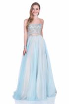 Terani Couture - Shimmering Flutter Two-piece Evening Dress 1611p1014