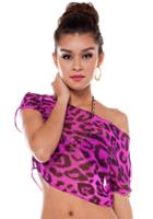 Nicolita Swimwear - Cienfuegos Crop Top Pink Leopard