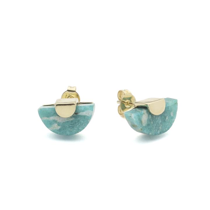 Margaret Elizabeth - Deco Studs Amazonite