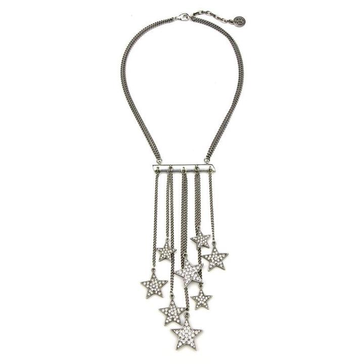 Ben-amun - Rock Star Crystal Tassel Bar Necklace