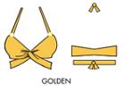 Nicolita Swimwear - New! Knotty Wrap Twist Bikini Top In Golden