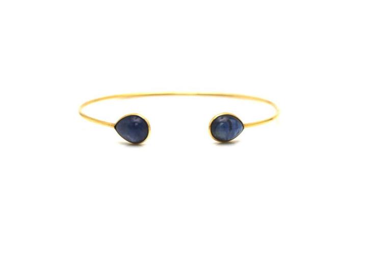 Tresor Collection - Blue Sapphire P/s Bangle In 18k Yellow Gold