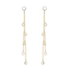 Ashley Schenkein Jewelry - Bridal Vermeil White Topaz Double Dangle Earring