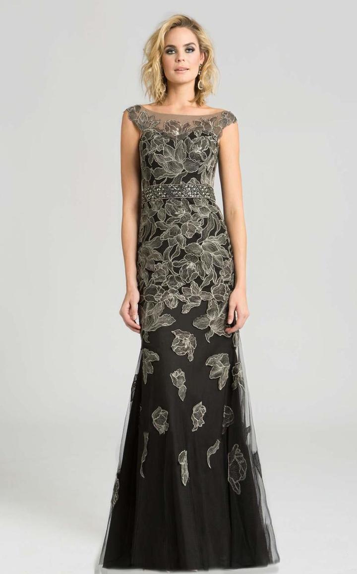 Feriani Couture - 18621 Sheer Illusion Embellished Gown