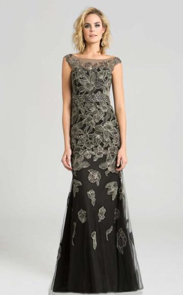 Feriani Couture - 18621 Sheer Illusion Embellished Gown
