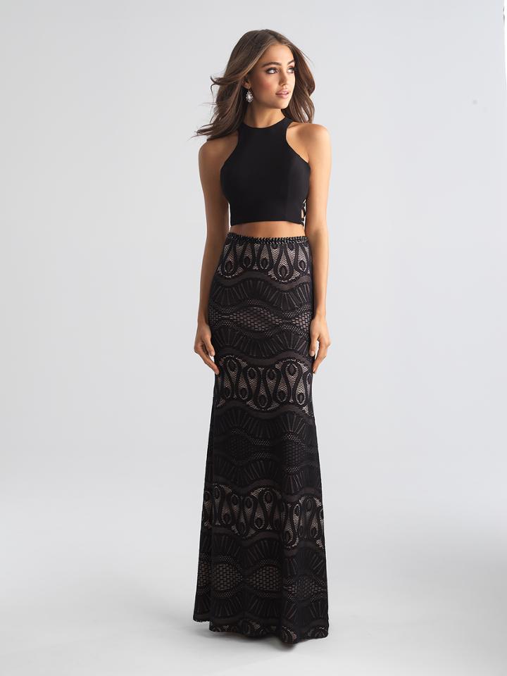 Madison James - 18-720 Two Piece Halter Lace Sheath Dress