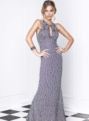 Baccio Couture - Lidia - 919 Painted Long Dress