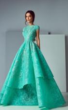Saiid Kobeisy - 3178 Cap Sleeve High Neck Ballgown