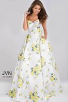Jovani - Sweetheart Neck Pleated Skirt A Line Ballgown Jvn48488
