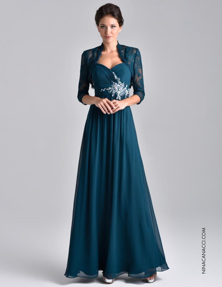 Nina Canacci - M224 Dress In Dark Green
