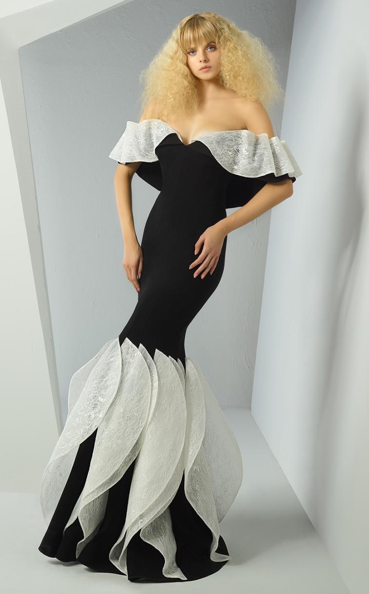 Mnm Couture - G0880 Ruffled Lace Off-shoulder Mermaid Gown