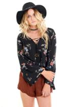 Saltwater Luxe - Lovestruck Top Black Floral