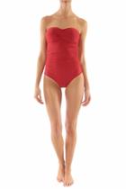Helen Jon - Twist Bandeau One-piece-del Mar Crimson