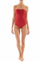 Helen Jon - Twist Bandeau One-piece-del Mar Crimson