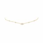 Logan Hollowell - New! 7 Diamond Orbit Bezel Choker With Angel Eye Diamond Center