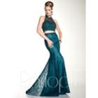 Panoply - Two-piece Intricately Embellished Lace Trumpet Gown 14812