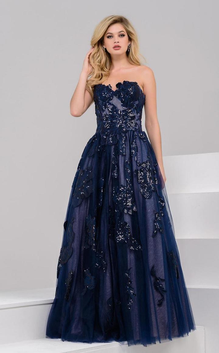 Jovani - 36937 Sequined Sweetheart A-line Dress