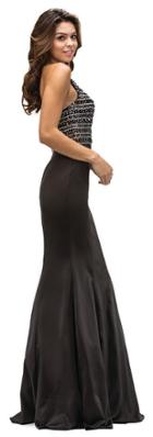 Sparkly And Trendy Long Halter Dress