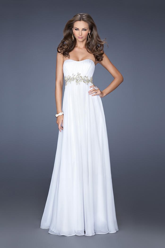 La Femme - 19130 Bedazzled Sweetheart A-line Dress