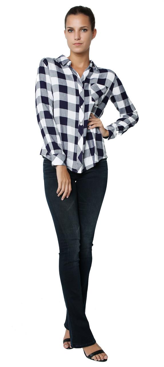 Model Citizen - Hunter Button Down White/ Midnight