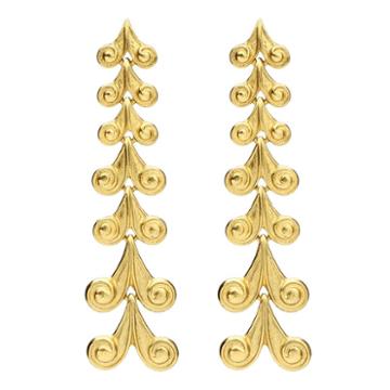 Ben-amun - Helen Of Troy Gold Aphrodite Long Drop Post Earrings