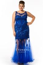 Sydney's Closet - Sc7160 Plus Size Dress In Royal Blue