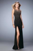 La Femme - 22152 Embellished Jersey Sheath Dress