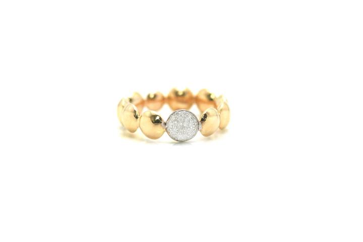 Tresor Collection - Lente Ring With Diamond Accent In 18k Yellow Gold Default Title